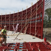 Concrete tanks and curved walls quickly take shape with the SureCurve™ RC forming system from SureBuilt Concrete Forms & Accessories