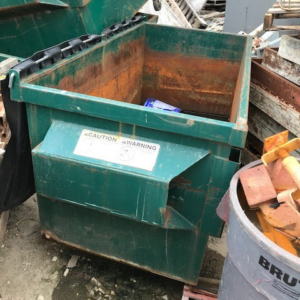 CCS trash bins with lids for construction project